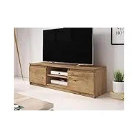 best mobilier - robin - meuble tv - 120 cm - style industriel - bois