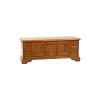 biscottini meuble tv rustique country 150 x 51 x 56 cm made in italy | meubles tv bois massif de tilleul | meuble tv salon | meubles tv