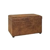 haku möbel coffre de rangement, mdf, vintage-marron, p 39 x l 58 x h 42 cm