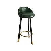 tabouret de bar, tabouret de bar tabourets pivotants chaise de bar de cuisine moderne tabourets de bar de restaurant comptoir avec dossier et pieds dorés en acier noir, hauteur d'assise 60 cm (couleur