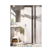 dmora - armoire polyvalente lagalb, armoire porte-balai multifonctionnelle, armoire polyvalente haute avec 1 porte, 39x35h190 cm, blanc