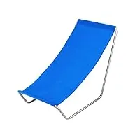 kadax chaise de plage, chaise longue pliante avec sac de transport, chaise longue avec capacité de charge jusqu'à 100 kg, chaise pliante imperméable pour jardin, plage, terrasse, balcon (bleu)