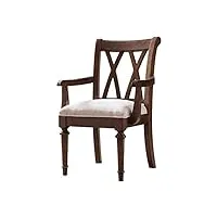 fleage chaise de bureau chaises de bureau en bois américaines chaise de livres chaise de salon chaise d'ordinateur fauteuil de maison rembourré (couleur : blanc, taille : 58x58x92cm) dignified