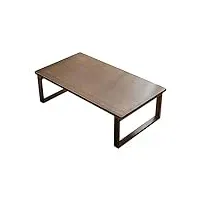 table basse table basse rectangulaire pliable, table basse en bois de bambou de décoration d'intérieur moderne, tables centrales en bois vintage industrielles, pour le salon, le bureau à dom