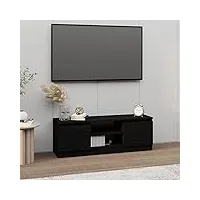 junzai meuble tv avec porte noir 102x30x36 cm,meuble tv,table basse led couleurs,table basse salon meuble tv