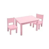 pioupiou et merveilles table et chaise 1-4 ans ensemble table et chaises enfant - montessori - rose - 1-4 ans rose de 12 mois à 4 ans