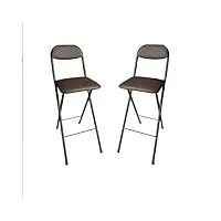 tabourets de bar pliables chaises pliantes à hauteur de comptoir avec siège rembourré tabouret de bar pliant avec dossier tabouret pliant portable,brown-65cm