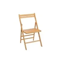 spetebo chaise pliante en bambou naturel - 78 x 40 cm - chaise de cuisine pliable en bois fsc - chaise classique en bois pour un usage domestique