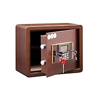 avimya coffre-fort numérique pour la maison, coffre-fort électronique en acier avec clavier pour protéger l'argent, caisse de sécurité pour passeport (couleur : bronze, taille : 38 x 18 x 28 cm)