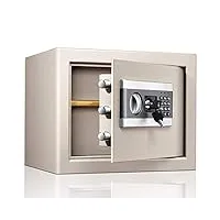 coffre-fort en acier pour bureau et maison dans le mur, 30 cm de haut et petit, coffre-fort électronique avec mot de passe pour stocker des objets de valeur (couleur : noir, taille : 30 x 31 x 37 cm)