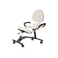 rongesaefs siege assis genoux ergonomique,tabouret ergonomique réglable en métal, chaises de posture orthopédiques, chaise de méditation de bureau ergonomique pour le bureau à domicile(color:a,size:)
