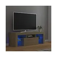 djeka meuble tv led meuble tv bois meuble tv haute banc tv meuble television meuble tv avec rangement table tv salon banc tv-chêne sonoma-120x35x40 cm