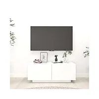 prissent meuble tv 100x35x40 cm meuble salon meuble tv chambre meubles tv mobile salon tv cabinet blanc