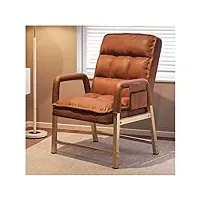 fauteuil rembourré chaise paresseuse avec repose-pieds, fauteuils d'appoint en cuir, canapé-lit avec dossier réglable et repose-pieds, chaise longue ergonomique à dossier haut inclinable sim