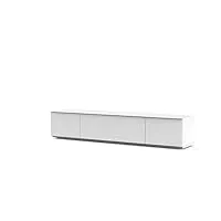 sonorous - meuble tv studio 200 blanc - porte centrale bois - répét infrarouge - qualité premium - l200cm - tv 86''max - livré monté