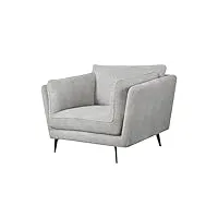ibbe design bari fauteuil tv rembourré avec ressorts ensachés gris