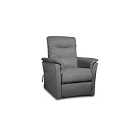 loungitude relaxxo - fauteuil de relaxation anabel électrique et releveur en tissu - gris