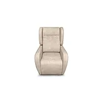 loungitude relaxxo - fauteuil de relaxation électrique et releveur lise en tissu imitation cuir - beige