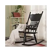 fauteuil salon sculptée en bois massif, fauteuil relax en bois français, fauteuils de salon médiévale rétro inclinable, fauteuil a bascule de loisirs avec balcon, portante 100 kg / 220 lb ( color : bl