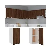 toshilian meuble haut de cuisine, armoire de cuisine murale élément haut armoire suspendue chêne marron 29,5x31x60 cm bois d'ingénierie