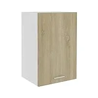 toshilian meuble haut de cuisine, armoire de cuisine murale élément haut armoire suspendue chêne sonoma 39,5x31x60 cm aggloméré