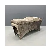 untitled wave matelas et housse de chaise longue en mousse à mémoire de forme 190 x 70 cm pour chaise longue cosmétique, table de massage avec housse en velours marron clair