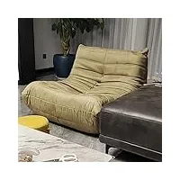 chauffeuse à siège unique jaune d'oie : un canapé pouf de salon moderne pour un confort paresseux dans le salon, la chambre ou le balcon