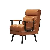 fauteuil d'appoint inclinable pour la maison, canapé paresseux simple pour le salon, le bureau à domicile, chaise d'étude inclinable, chaise réglable pour chambre à coucher, jardin, balco