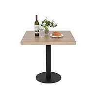 mingone table à manger en bois table carrée design petite table de cuisine 4 personnes dining table pour salle à manger salon balcon, carrée 80×80cm