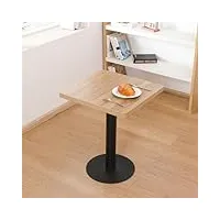 mingone table à manger en bois table carrée design petite table de cuisine 2 personnes dining table pour salle à manger salon balcon, carrée 60×60cm