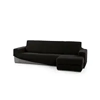 sofaskins® super stretch chaise longue cover, short arm sofa cover housse de canapé droite, respirante, confortable et durable, dimensions (210-340 cm), couleur noir