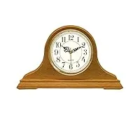 ashild horloge de cheminée en bois massif style vintage horloge de cheminée silencieuse simplicité horloges de cheminée en bois à piles horloge de table rétro appliquer à l'étagère de bureau cadeau
