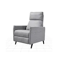 flexispot xc1 fauteuil de relaxation, fauteuil tv avec dossier réglable 125° -160°, fauteuil inclinable réglable pour chambre et salon（gris）