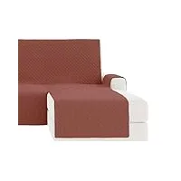 gamusi housse de canapé chaise longue rembourrée en coton respirant 240 cm avec bras droit (jusqu'à 270 cm de largeur)