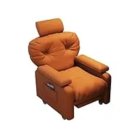 fauteuil crapaud inclinable, fauteuil lounge de lecture en cuir, siège de cinéma maison, chaise longue relax avec soutien lombaire, surrembourré en éponge haute densité, fauteuil inclinable (color :