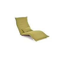 mgwye creative lazy sofa, pliant canapé chaise dossier amovible et lavable 5 fichiers réglable étage soft chair (color : gr�n)