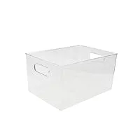 dechous 1 pc boîte de rangement pour livres boîtes de conservation caisse de rangement récipient transparent caisson de rangement enfant multifonction Étagère à livres plastique