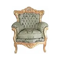 palazzo cat580a04 thron fauteuil baroque xxl doré/vert 84 cm