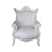 palazzo cat580b51 thron fauteuil baroque blanc taille xxl 84 cm