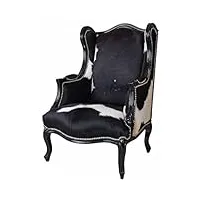 palazzo cat561c28 fauteuil baroque en véritable peau de vache massif 82 cm