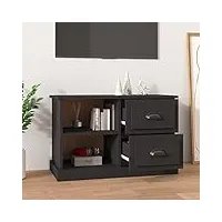 metrile meuble tv bas - 73 x 35,5 x 47,5 cm - noir