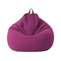 weitol beanbags housse de pouf violet – grands canapés paresseux, sans remplissage – transformez votre pouf en un canapé, un lit ou un pouf élégant – siège bouffant en tatami confortable – mobilier