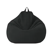 weitol poufs noir paresseux canapés couverture - pouf chaise pouf lit futon siège tatami puff relax lounge meubles décorer - 100x120cm
