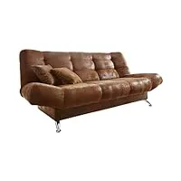 delife canapé-lit viola marron 190x90 cm avec compartiment de lit canapé fonction lit