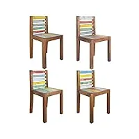 arkem chaises à manger lot de 4 bois de récupération solide,chaises de salle À manger,chaise de cuisine,chaises de salle À manger moderne