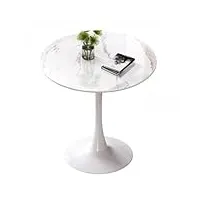 table de salle à manger de cuisine ronde tulipe 60/70/80 cm moderne en pierre frittée marbre dessus de chambre bureau tables avec pieds en métal meubles de salon décoration