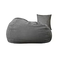 fokai iazy sofa lhllhl balcon tatami salon simple sac de sable en cuir canapé paresseux pouf (color : d, size : light grey)