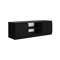 meblocker meuble tv bas - 120 cm - Étagère murale - meuble tv bas - meuble tv - design moderne - noir