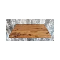 Étagère pour lavabo en bois de chêne antique, dimensions 80 x 50 cm, photos réelles de l'étagère, étagère en bois de chêne antique de salle de bain, étagère en bois antique, étagère de salle de bain,