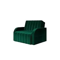 canapé-lit fauteuil avec fonction de couchage - petit et confortable - canapé d'invité - fauteuil de relaxation pour enfant - 101x104x90 cm - montana 80 (vert foncé - kronos 19)